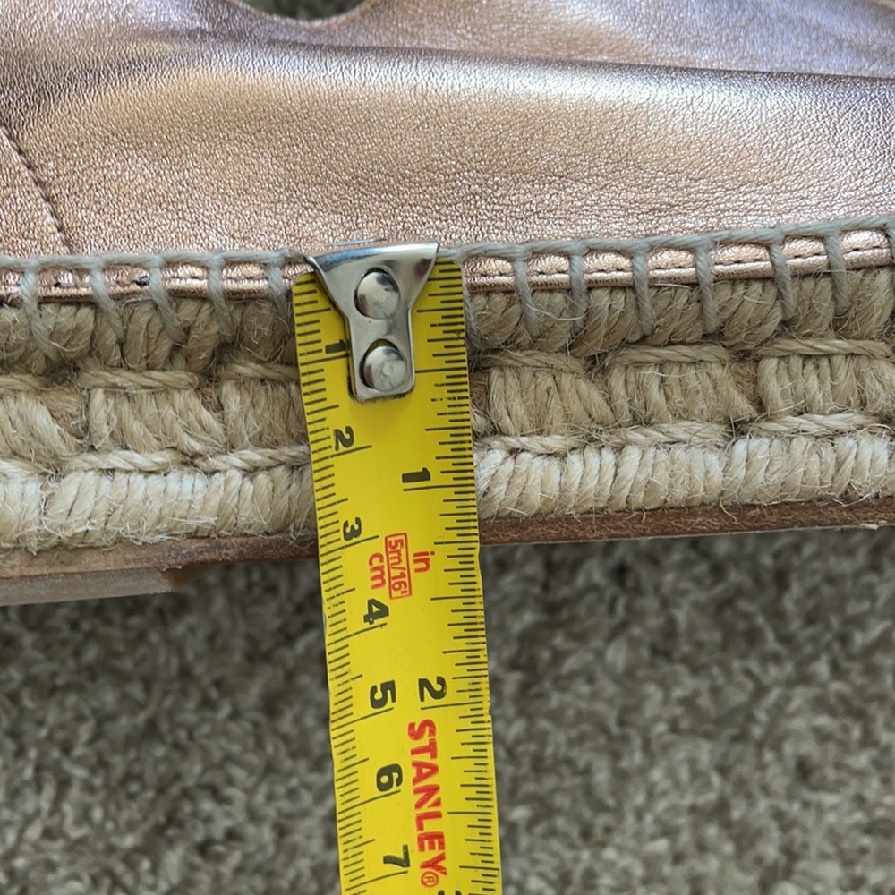 Alexander Wang Devon Rose Gold Metallic Platform Jute Espadrilles - Picture 13 of 17